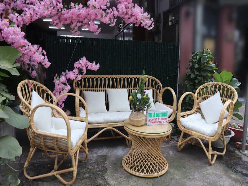 Bàn Ghế Mây Phòng Khách - BGMPK010
